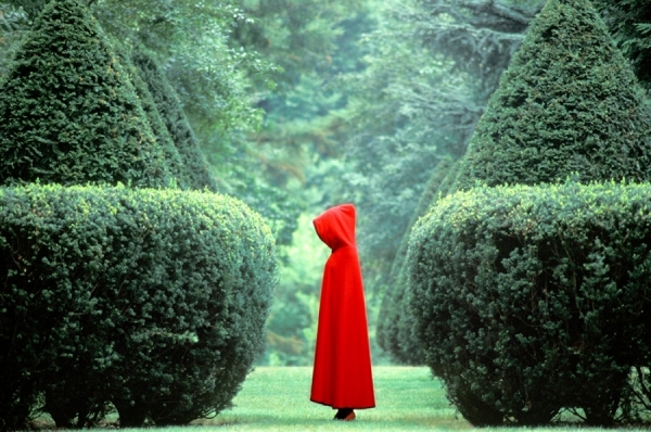 Photograph Nancy Brown Woman In Red Cape on One Eyeland